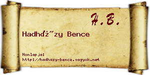 Hadházy Bence névjegykártya